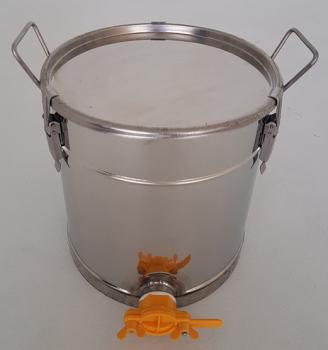 FASS MIT SCHLÖSSERN AUS ROSTFREIEM STAHL MIT AUSLAUFSICHEREM DECKEL 100KG HONIG